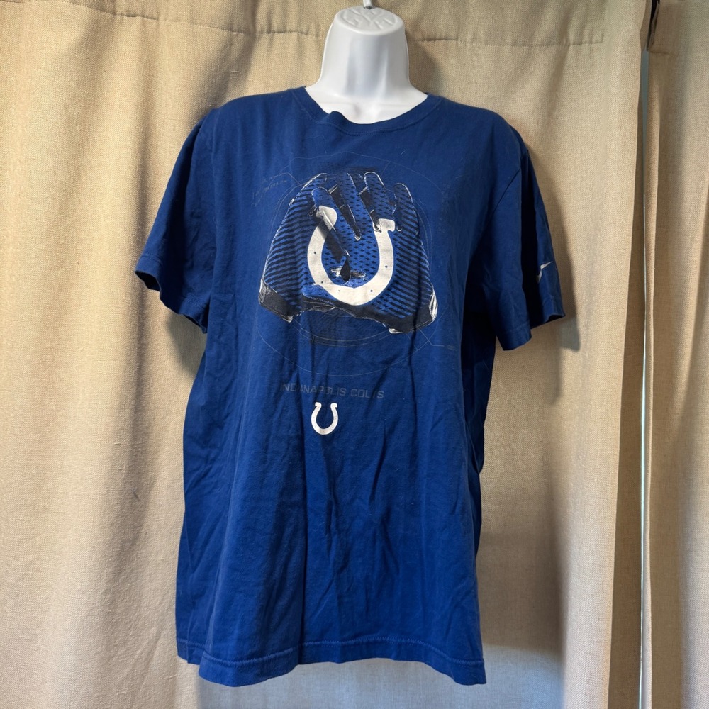 Nike Indianapolis Colts Football Graphic T-Shirt NFL Blue Fan Apparel